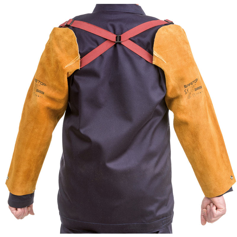 Mangas de couro da melhor qualidade com alças cruzadas