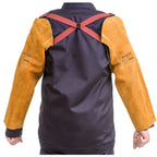 Mangas de couro da melhor qualidade com alças cruzadas