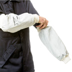 Cotoveleiras de couro cinza, qualidade padrão