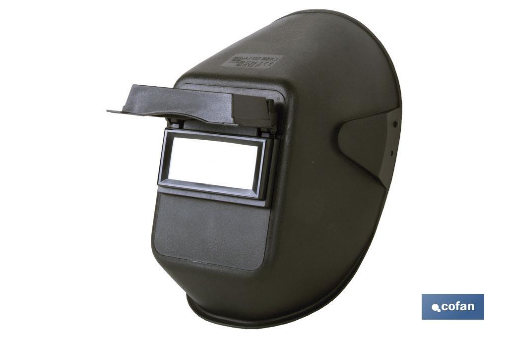 Máscara Capacete de soldadura I Ajustável I Ergonómica I Din 11 I Com vidros branco e negro I EN 166/EN 1