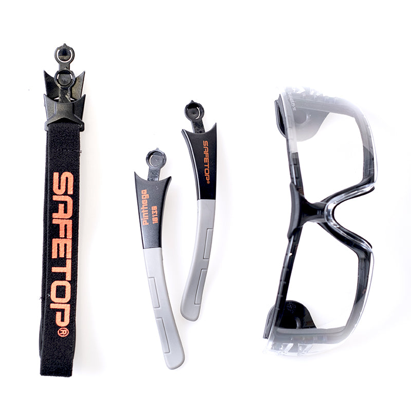 Óculos de grau PINTHEGA 2 em 1 transparentes com faixa interna, 1F (pacote com 8)