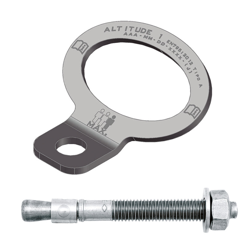 PLACA DE ANCORAGEM 70 mm para 3 operadores com parafuso de 16 mm