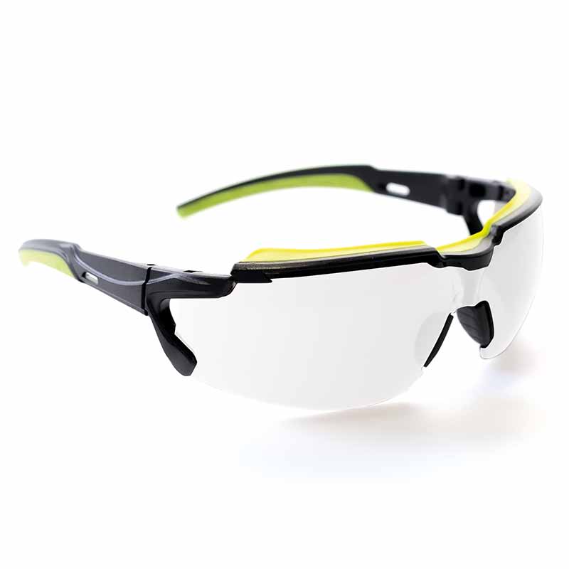 POMPEIA, Óculos Esportivos preto-verde Lentes transparentes (12 Unidades)