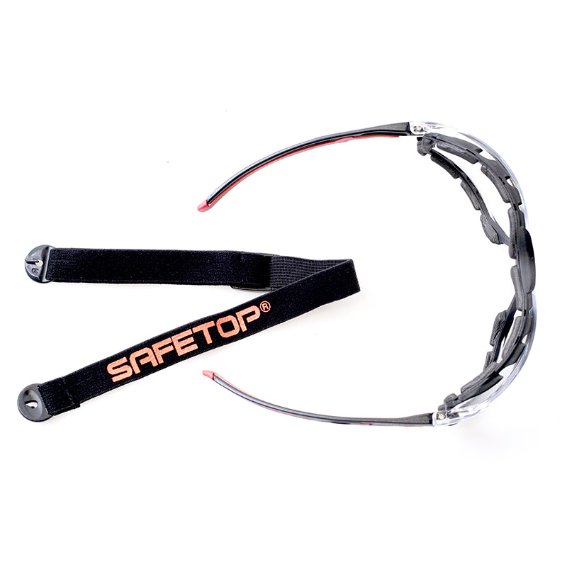 PRAETORIUS Clara, Óculos de Proteção PC, Alça Removível, Vedação Facial (12 Unidades)