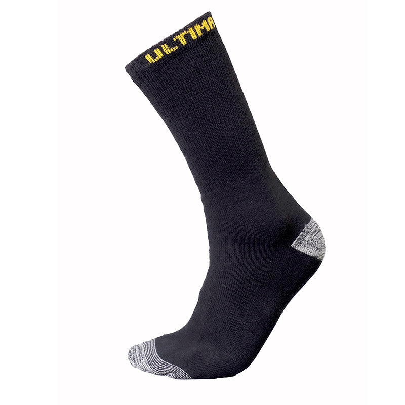 Meias de trabalho pretas longas ULTIMATE (pacote com 3)