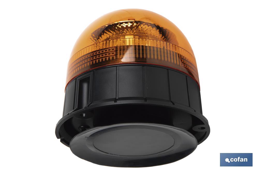 Pirilampo led laranja | Homologação ECE R65 | Para suporte com íman ou com parafuso 12/24 V | Classificação de proteção IP: IP