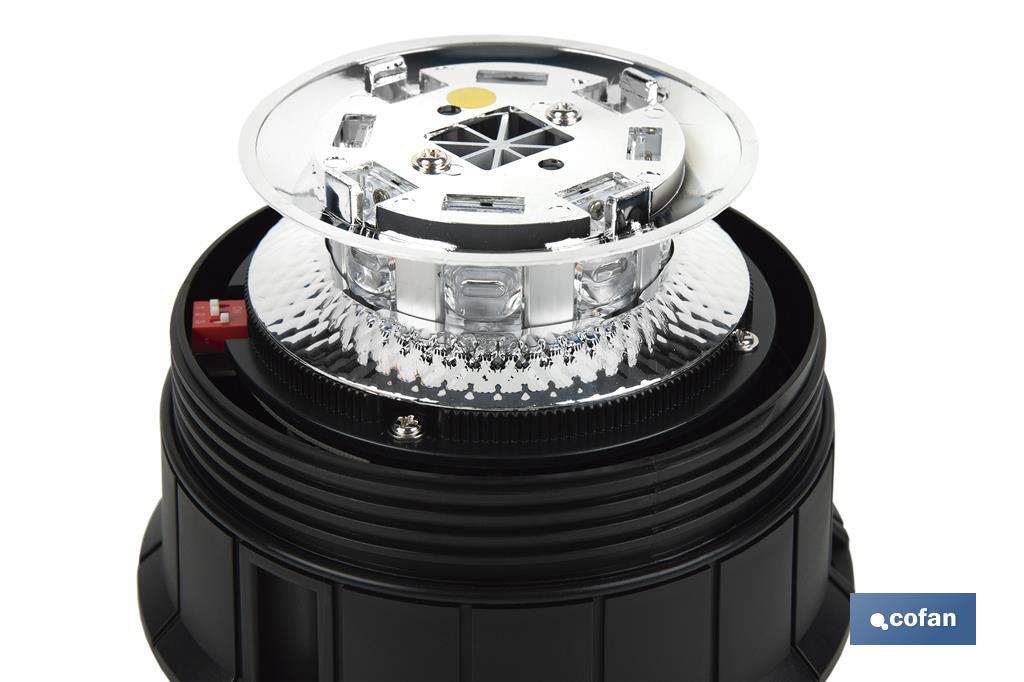 Pirilampo led laranja | Homologação ECE R65 | Para suporte com íman ou com parafuso 12/24 V | Classificação de proteção IP: IP