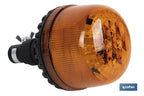 Pirilampo luz led intermitente laranja | Classe 1 | Homologação ECE R65 | Suporte flexível 12/24 V | Classificação de proteção IP: IP