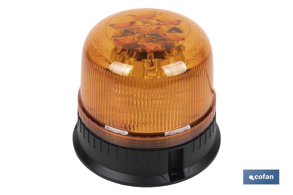 Pirilampo luz led intermitente laranja | Classe 1 | Homologação ECE R65 | Para suporte com íman ou com parafuso 12/24 V | Classificação de proteção IP: IP