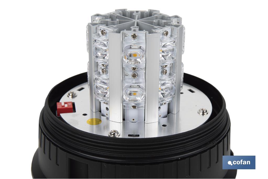 Pirilampo luz led intermitente laranja | Classe 1 | Homologação ECE R65 | Para suporte com íman ou com parafuso 12/24 V | Classificação de proteção IP: IP