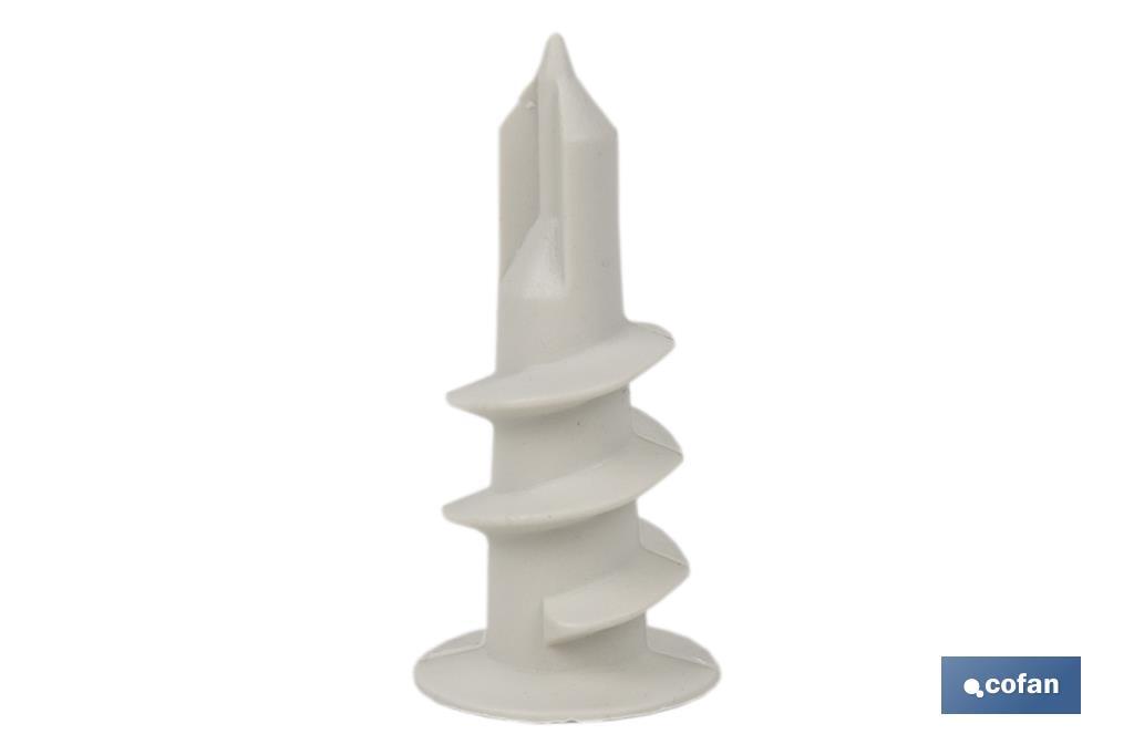 Bucha de Nylon para fixação em placas de gesso | Medidas: 15 x 33 mm