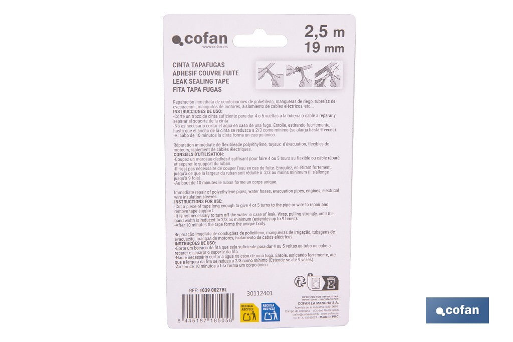 Fita vulcanizável 2,5m.