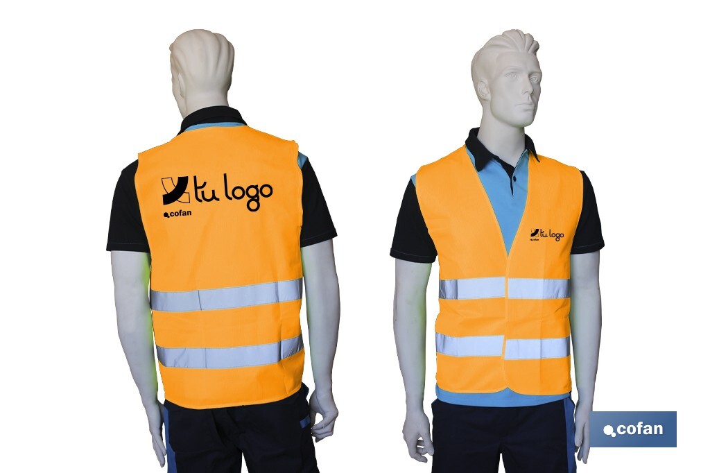 Coletes reflector I Cor laranja I Tamanho XXL I EN ISO 20471 I Categoría II I