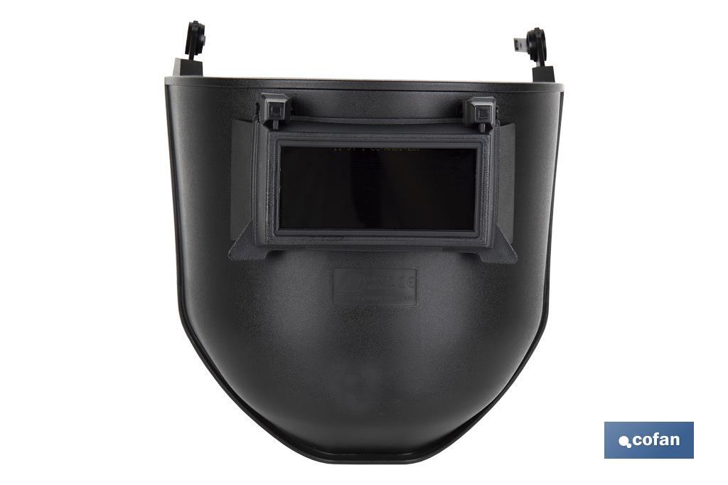 Máscara de soldar | Adaptável ao capacete de obra | Cor preta