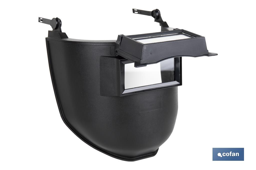 Máscara de soldar | Adaptável ao capacete de obra | Cor preta