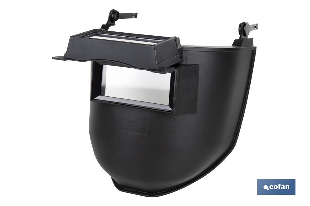 Máscara de soldar | Adaptável ao capacete de obra | Cor preta