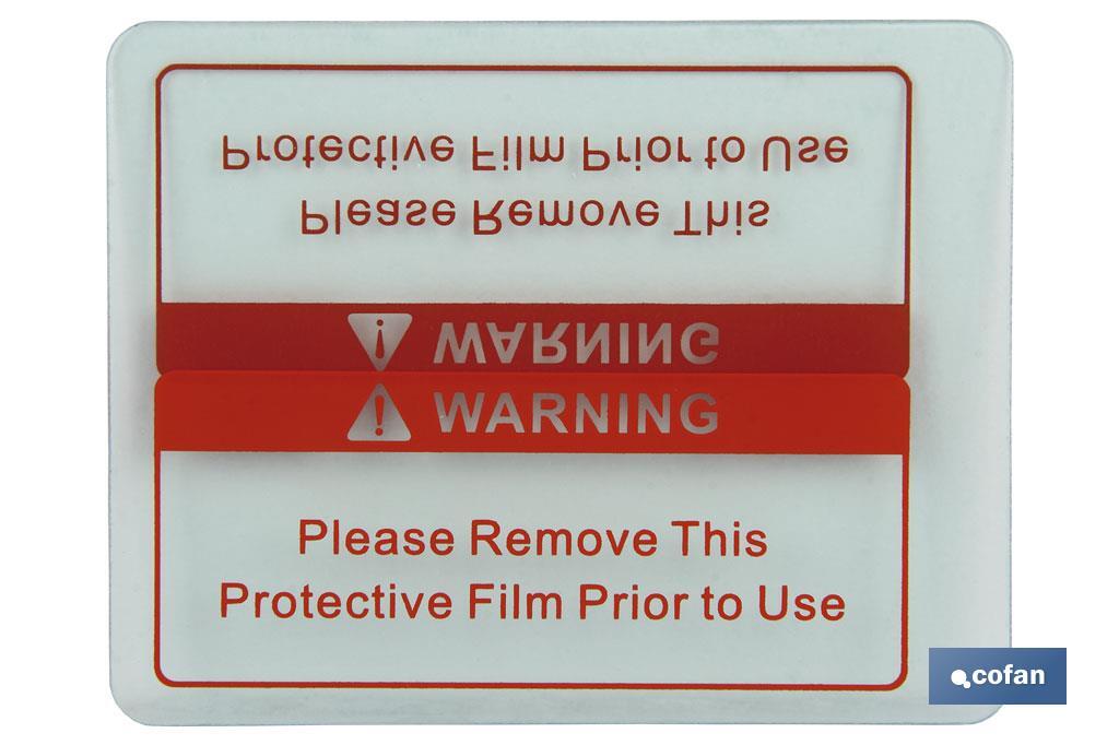 Protector de viseira Transparente para Máscara de Soldadura Automática