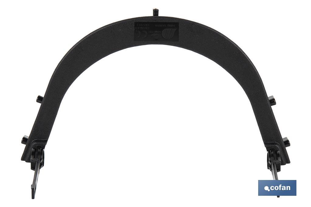 Suporte de capacete de obra para malha de proteção | Cor preto | Universal