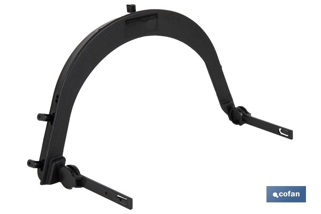 Suporte de capacete de obra para malha de proteção | Cor preto | Universal