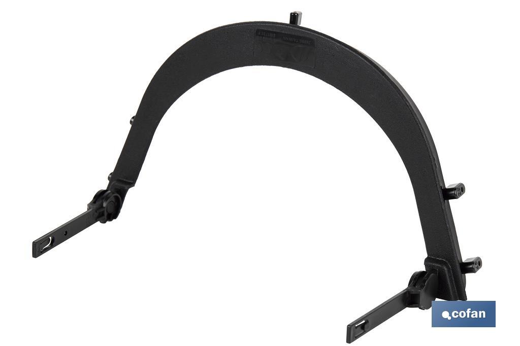 Suporte de capacete de obra para malha de proteção | Cor preto | Universal