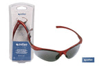 Blister Óculos de Segurança Anatómicos | UNE-EN 166 F | Modelo Roja | Lentes de proteção Raios UV