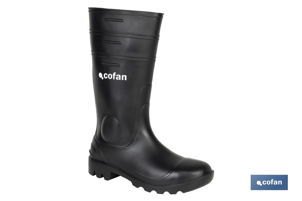 Bota de Agua | Alta de Segurança S-5 | Cor Negro | Fabricada PVC
