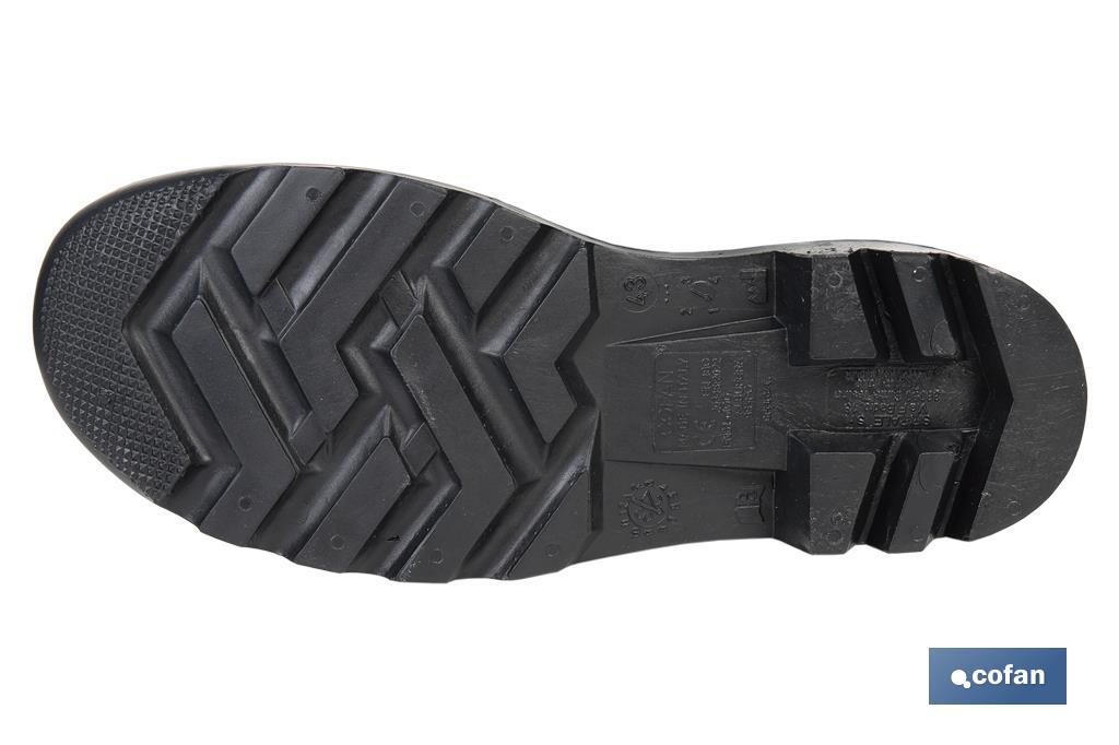 Bota de Agua | Alta de Segurança S-5 | Cor Negro | Fabricada PVC