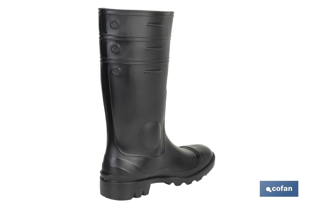 Bota de Agua | Alta de Segurança S-5 | Cor Negro | Fabricada PVC