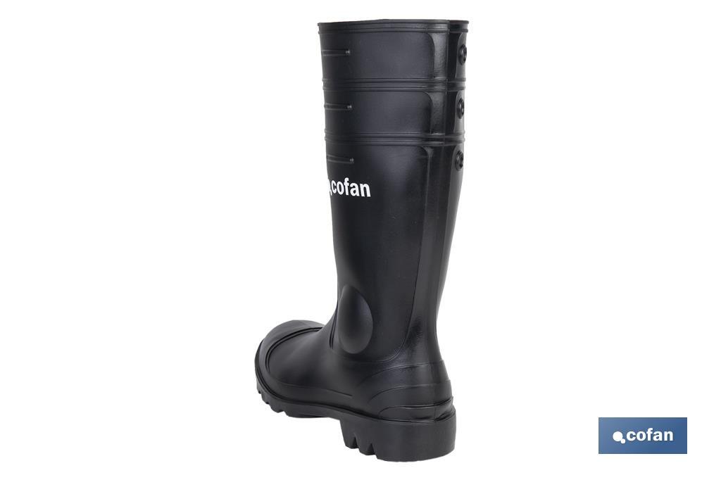 Bota de Agua | Alta de Segurança S-5 | Cor Negro | Fabricada PVC