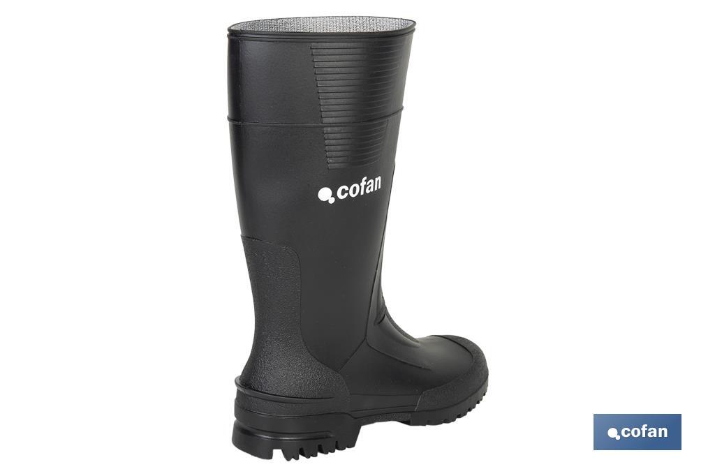 Bota de Agua | Alta | Fabricada PVC | Cor Negro | Forro Interior de Malha