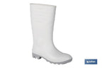 Bota de água | Alta de Segurança S-4 | Cor Branca | Biqueira de aço | Fabricada em PVC-nitrilo