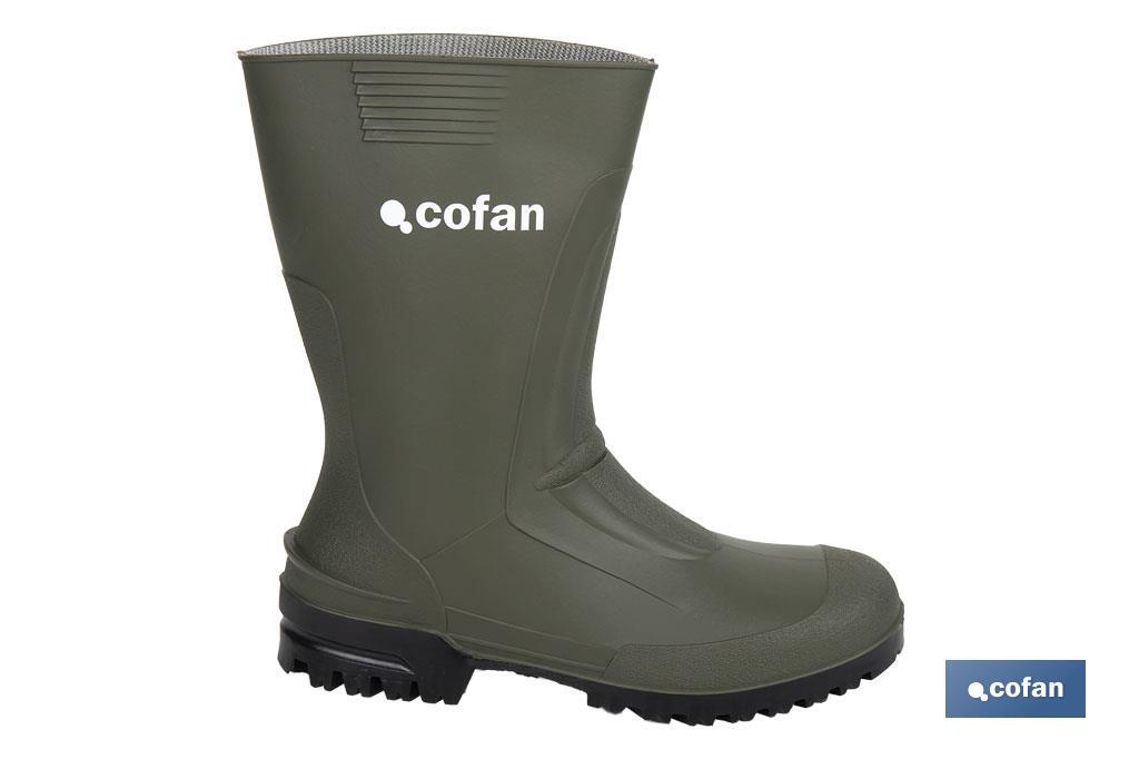Bota de Agua | Meio Cano | Fabricada PVC | Cor Verde | Sola AntiDerrapante