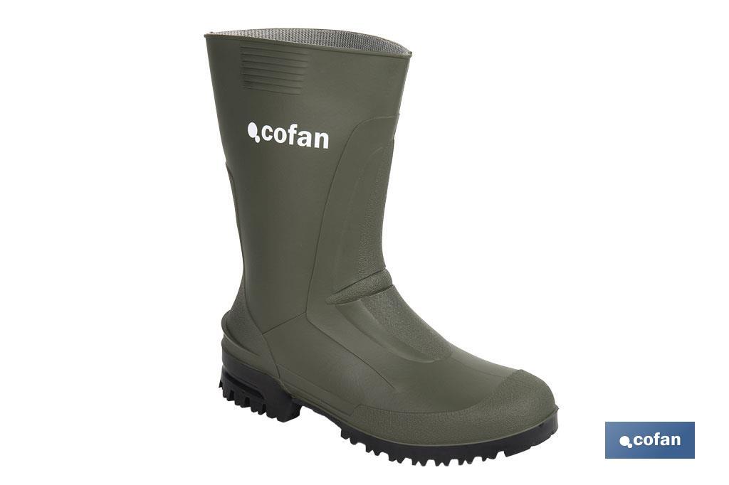 Bota de Agua | Meio Cano | Fabricada PVC | Cor Verde | Sola AntiDerrapante