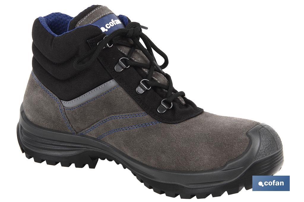 Bota Camurça | Cor Cinza | Segurança S-3 | Modelo Arion | Biqueira de carbono Light