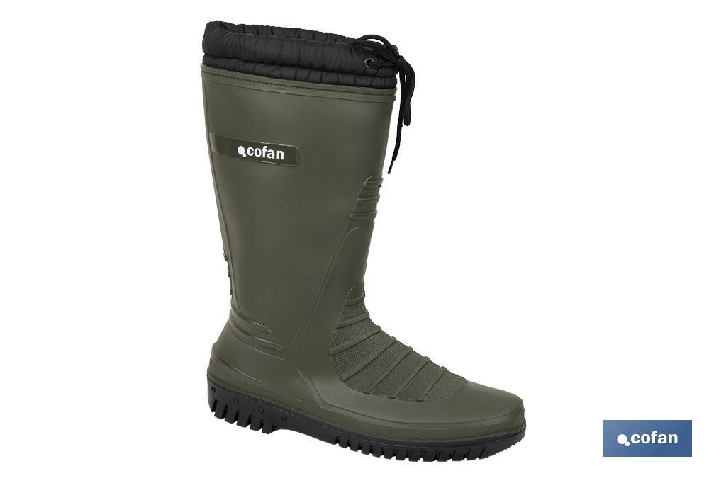 Botas de água verdes com forro polar | Disponíveis nos tamanhos do 36 ao 47
