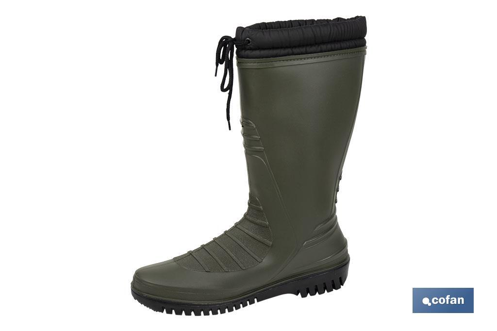 Botas de água verdes com forro polar | Disponíveis nos tamanhos do 36 ao 47
