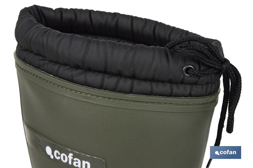 Botas de água verdes com forro polar | Disponíveis nos tamanhos do 36 ao 47
