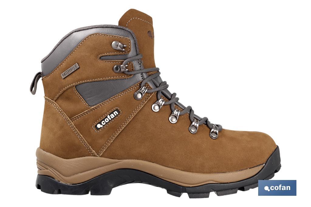 Bota de Montanha Castanha | Tamanhos desde o 37 ao 47 | Bota de Pele Nobuck para Trekking