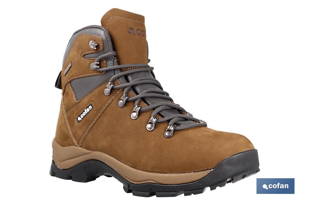 Bota de Montanha Castanha | Tamanhos desde o 37 ao 47 | Bota de Pele Nobuck para Trekking