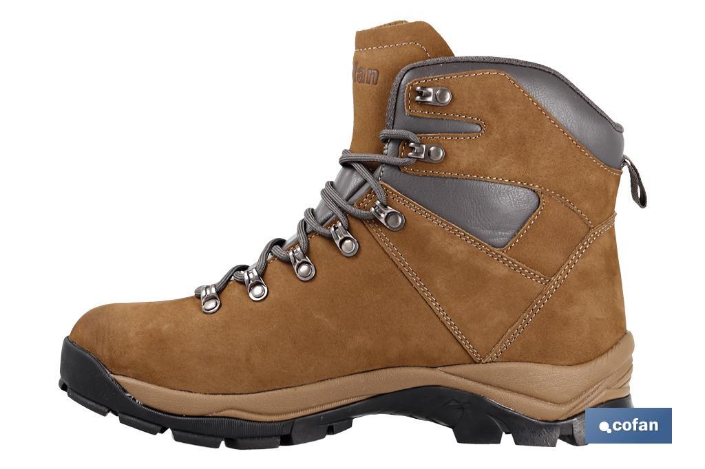 Bota de Montanha Castanha | Tamanhos desde o 37 ao 47 | Bota de Pele Nobuck para Trekking