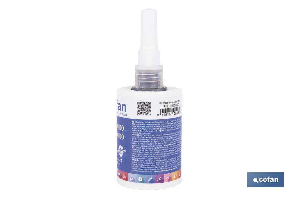 PTFE líquido | Embalagem 50 ml | Selador para tubagens