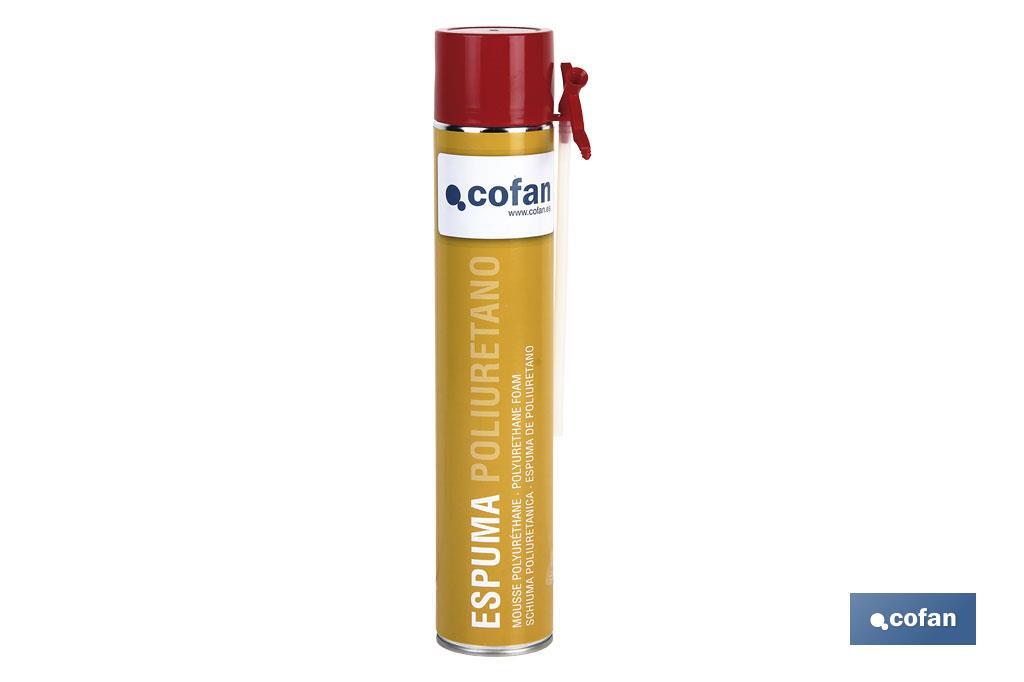 Espuma de Poliuretano | Aerossol 750 ml | Aplicação Manual por cânula expansivel 45 L