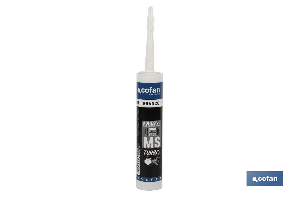 Adesivo MS Turbo extraforte na cor branca | União forte e duradoura | Embalagem: 290 ml