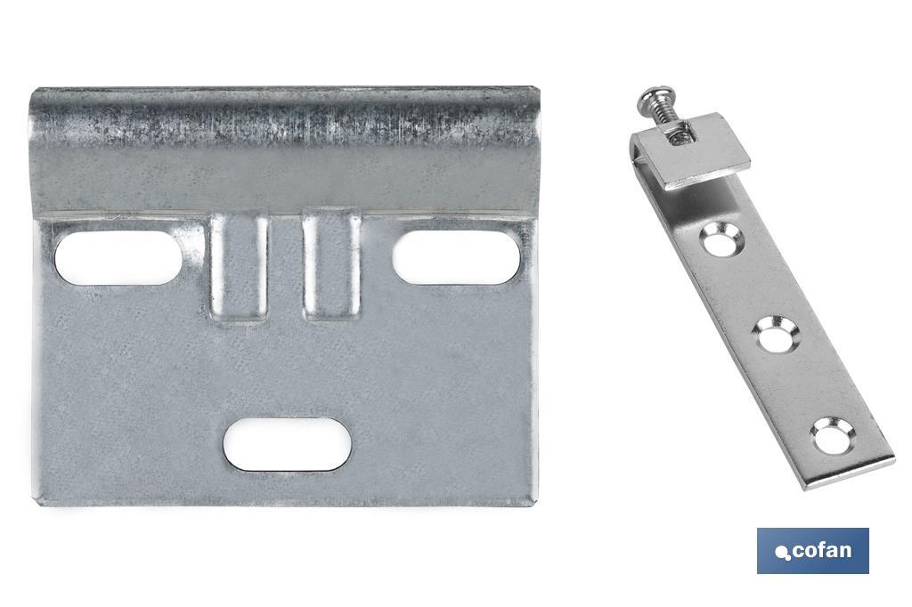 kit de Suporte para Armários | Acabamento Zincado | Medida: 60mm