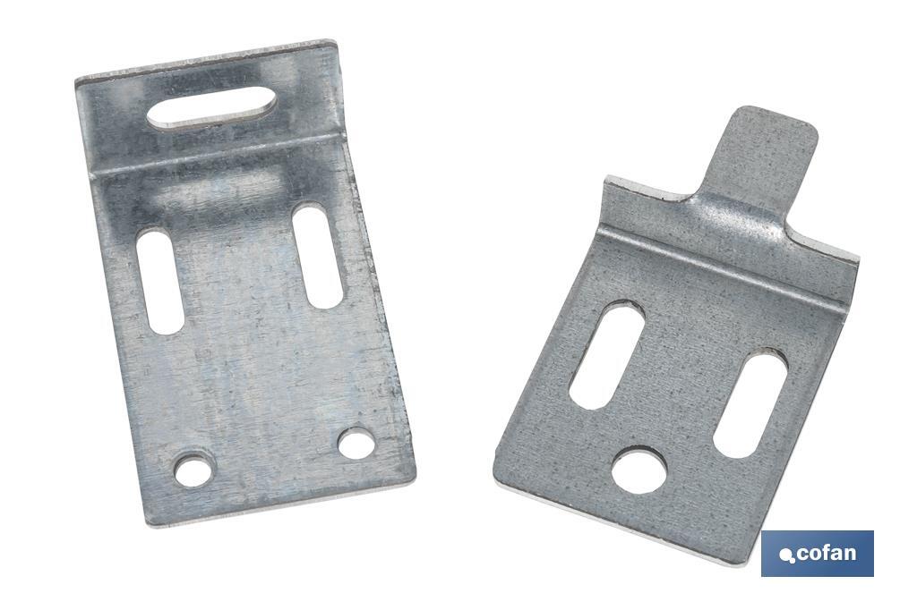 Kit de Esquadros de Suporte para Espelhos | Medida: 30 mm | Aço Galvanizado