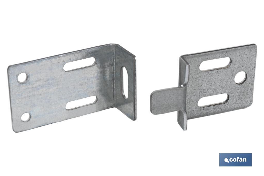 Kit de Esquadros de Suporte para Espelhos | Medida: 30 mm | Aço Galvanizado