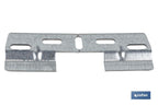 Placa Dupla para Pendurar e Fixar em Mobiliário | Medidas: 130 mm e Oco: 42 mm