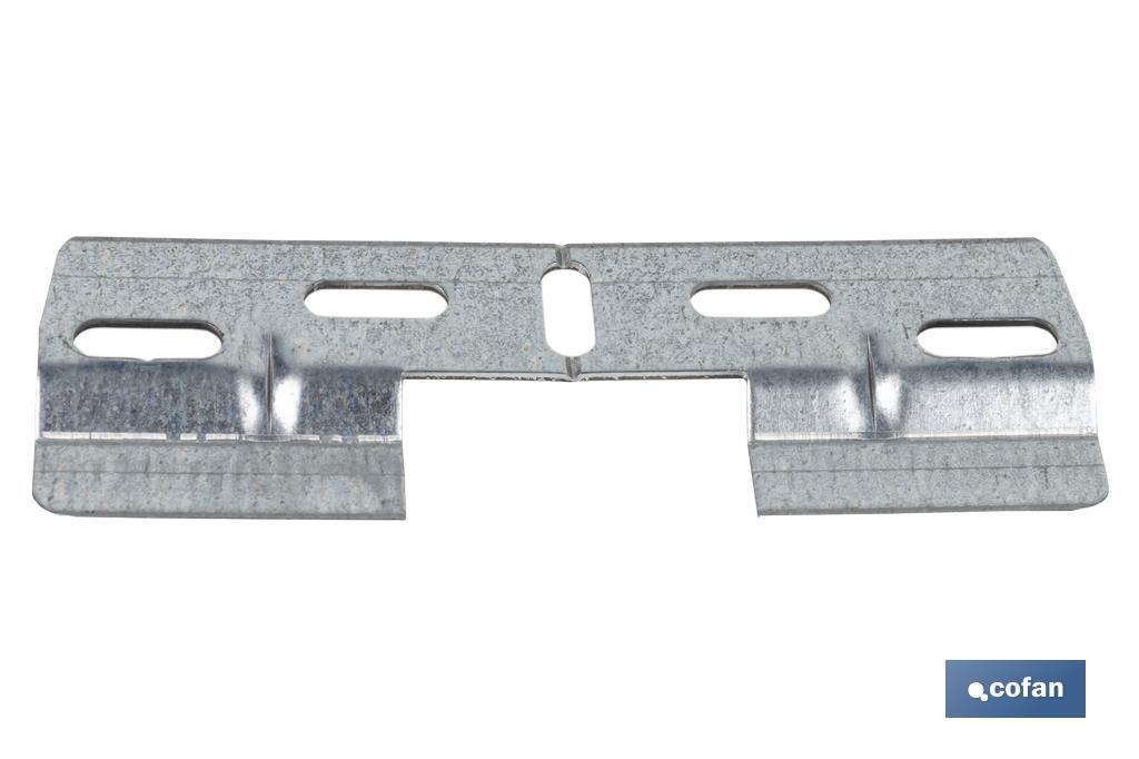 Placa Dupla para Pendurar e Fixar em Mobiliário | Medidas: 130 mm e Oco: 42 mm