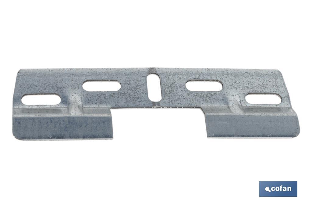 Placa Dupla para Pendurar e Fixar em Mobiliário | Medidas: 130 mm e Oco: 42 mm