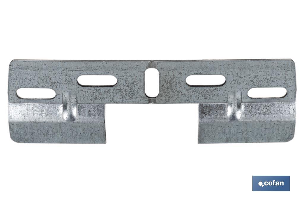 Placa Dupla para Pendurar e Fixar em Mobiliário | Medidas: 130 mm e Oco: 42 mm